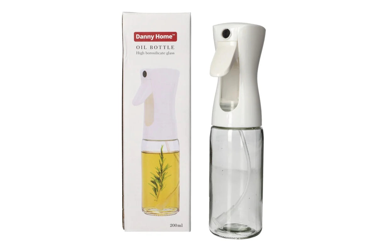 200ml spray oil can 5.5*5.5*22.5cm PP+PE White