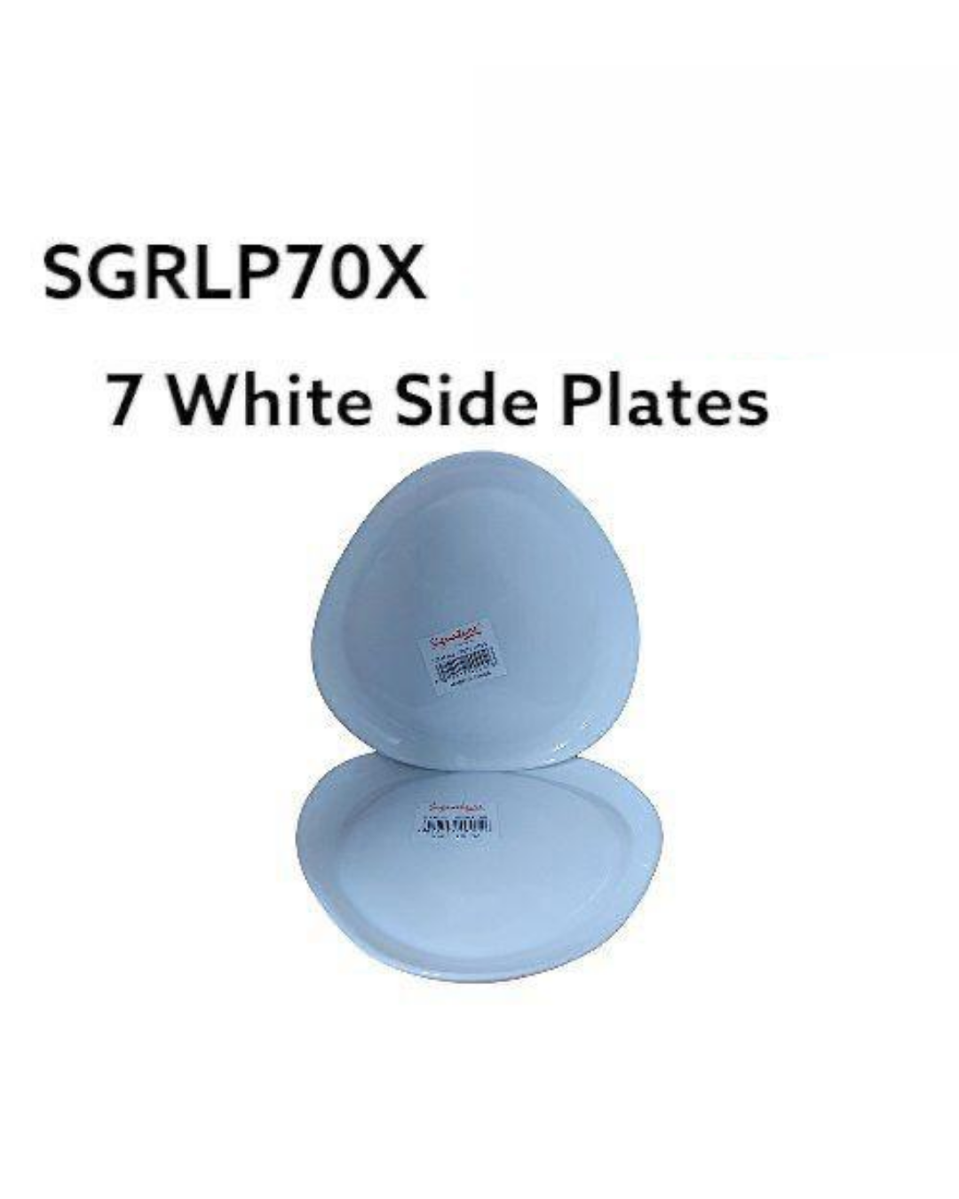 7" White Side Plate SGRLP7