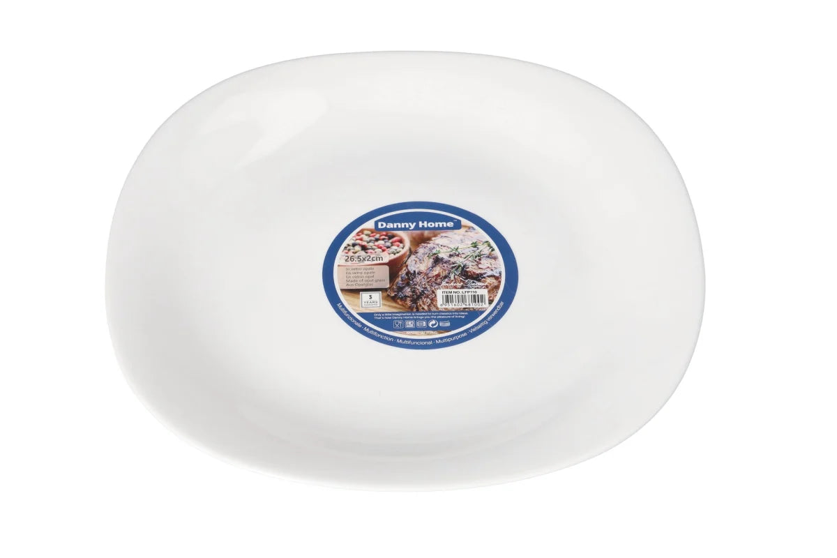 10.5"Dinner Plate 6pcs 25x2.5cm Opal Glass