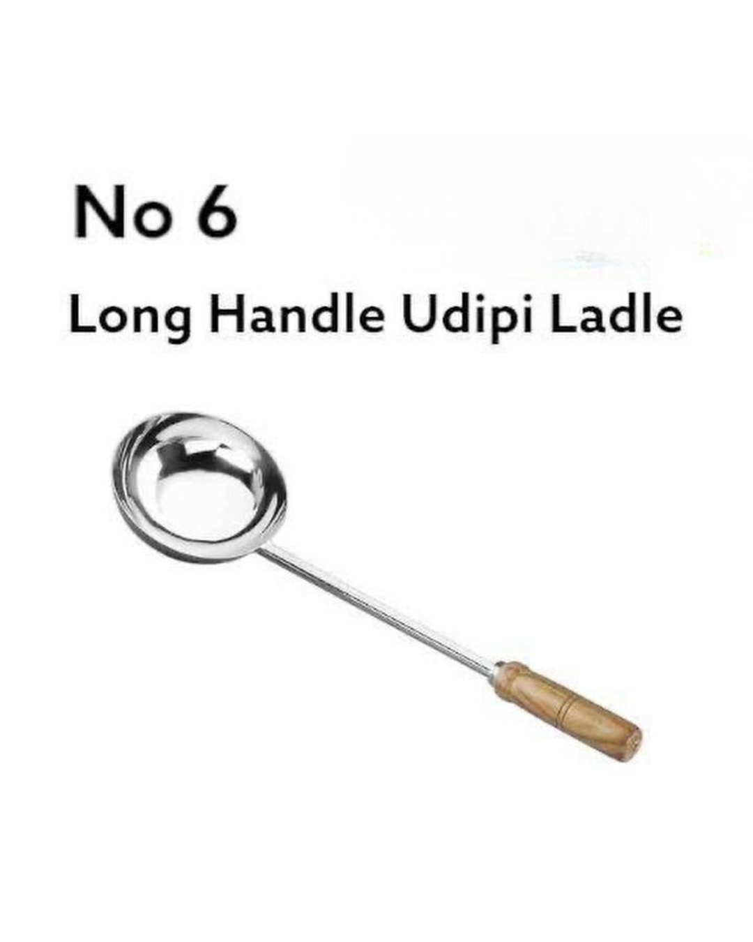 UDIPI LADDLE WOODEN LONG HNDL NO.6