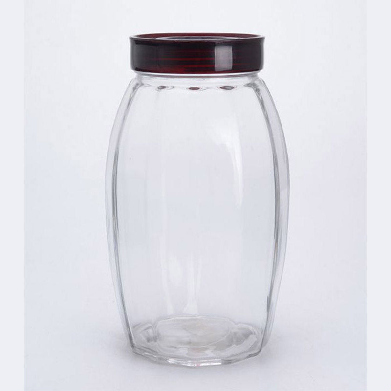 TULIP GLASS JAR RED CAP 2.4L