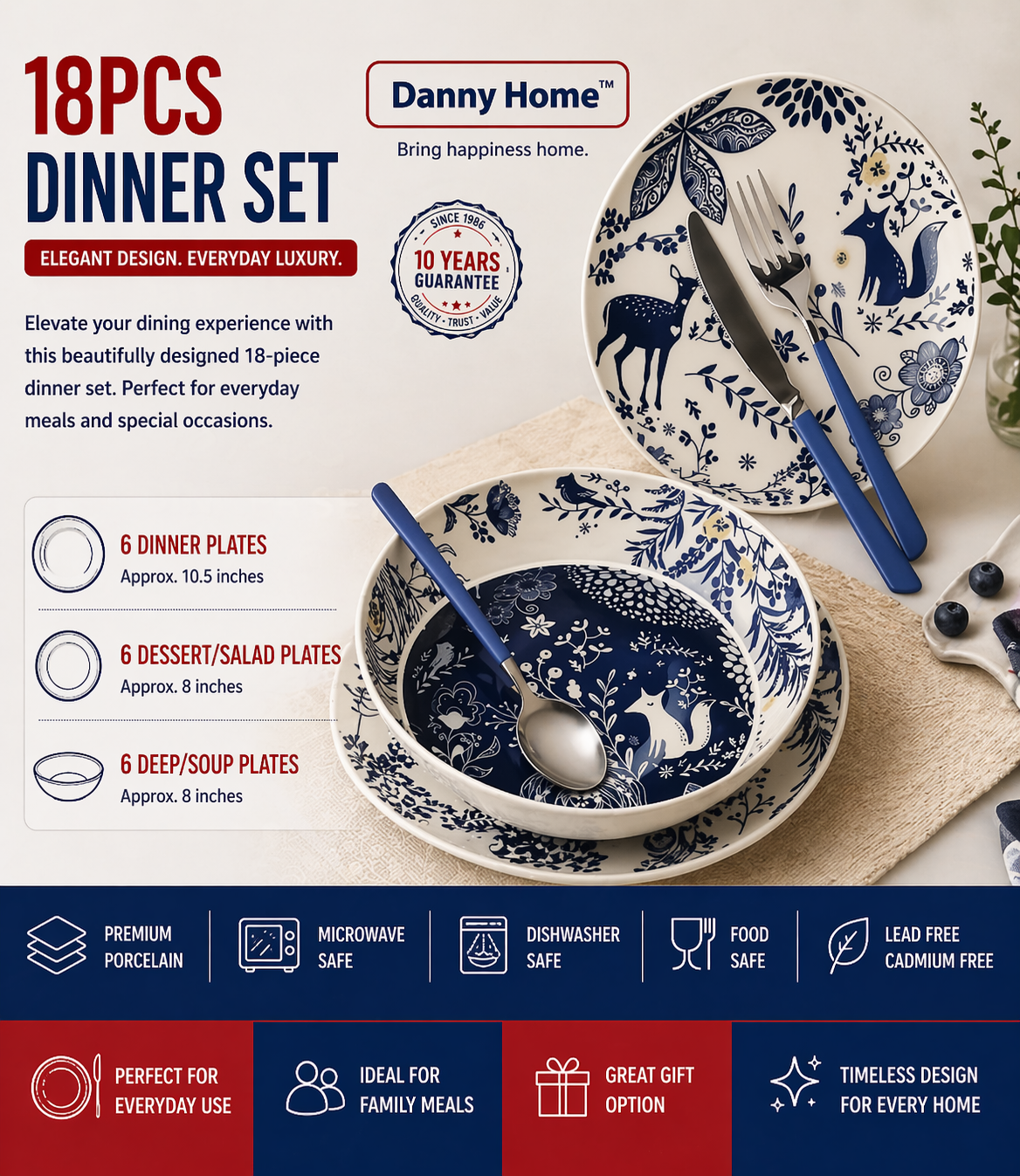 18pc dinner set