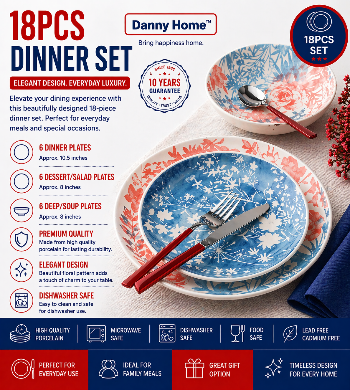 18pc dinner set