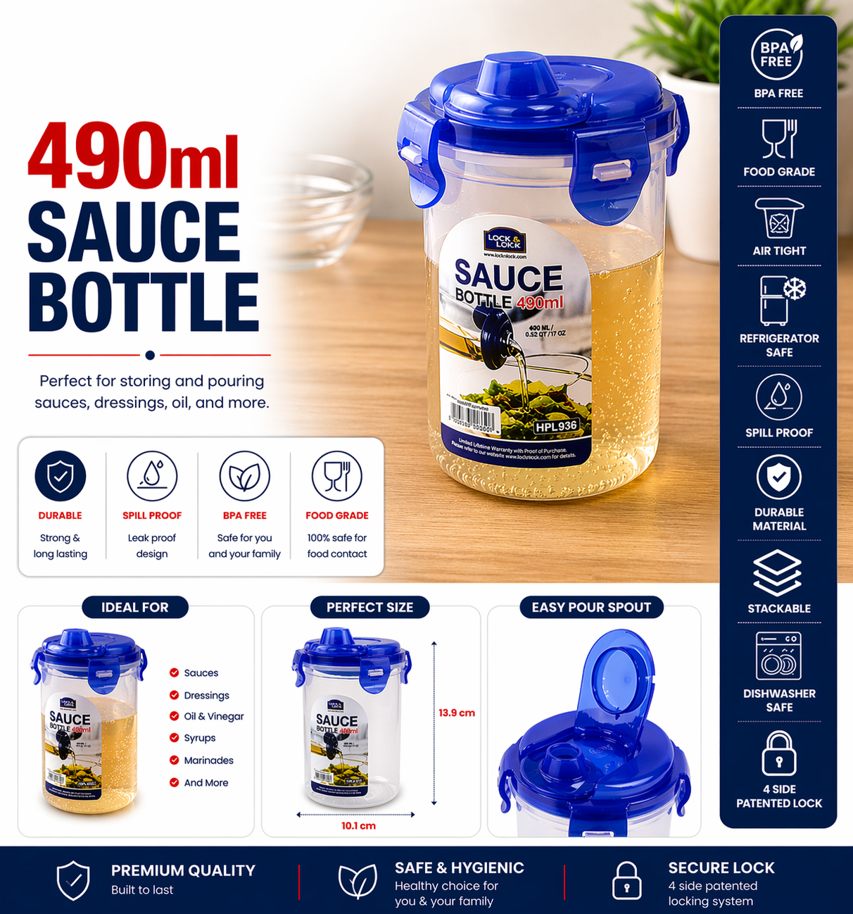 490ml sauce bottle