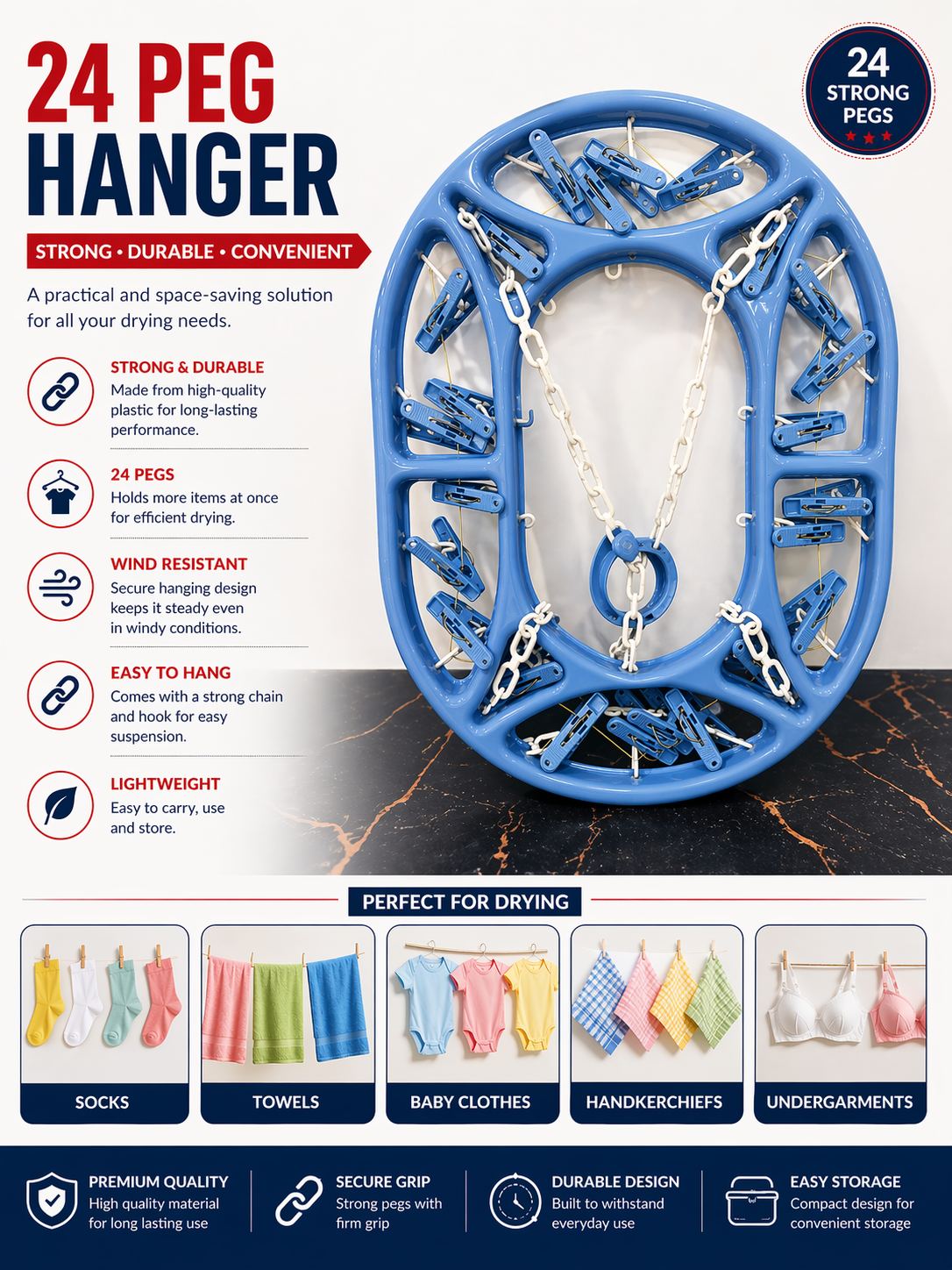24 peg hanger