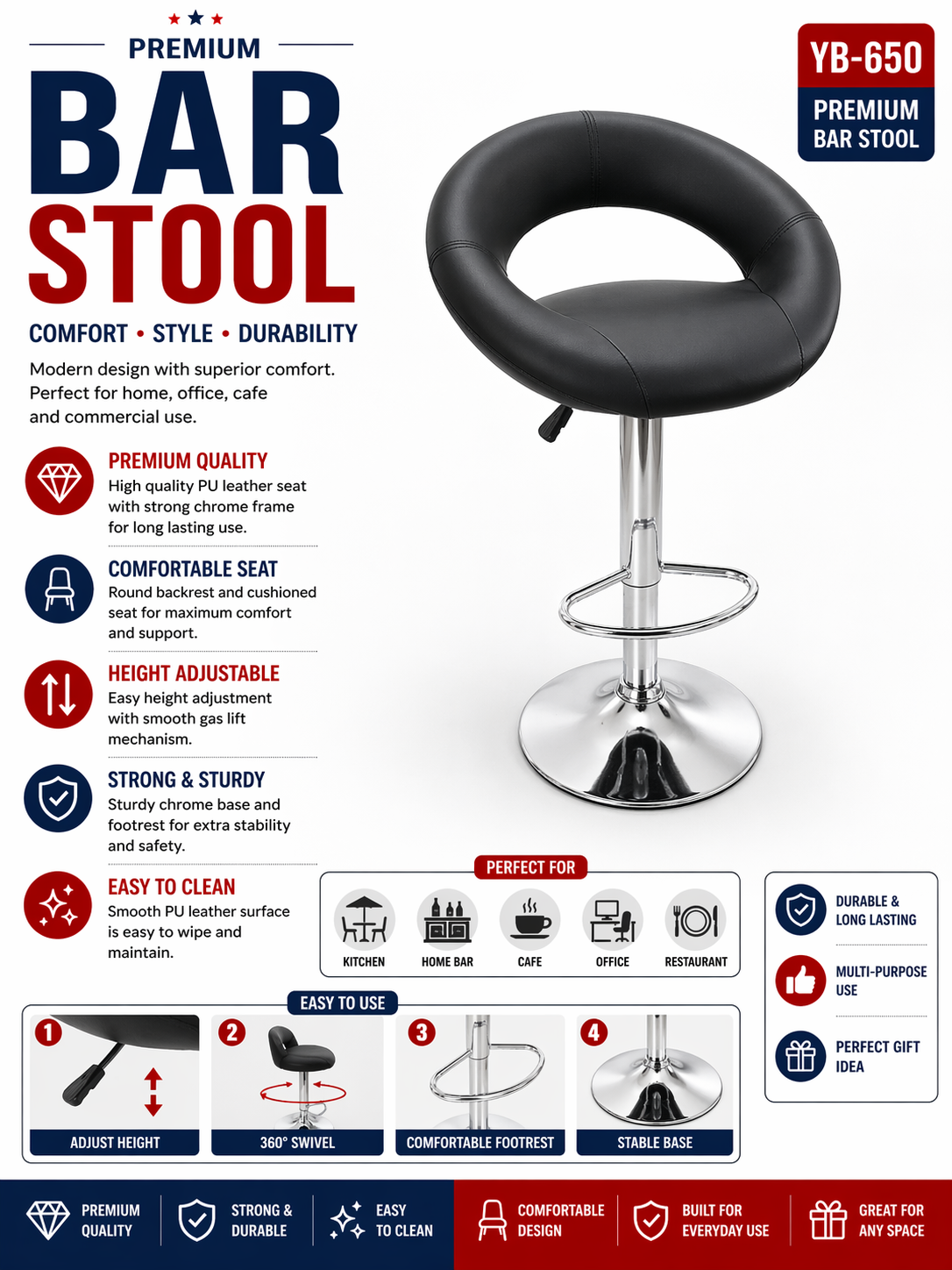 YB-650 Barstool