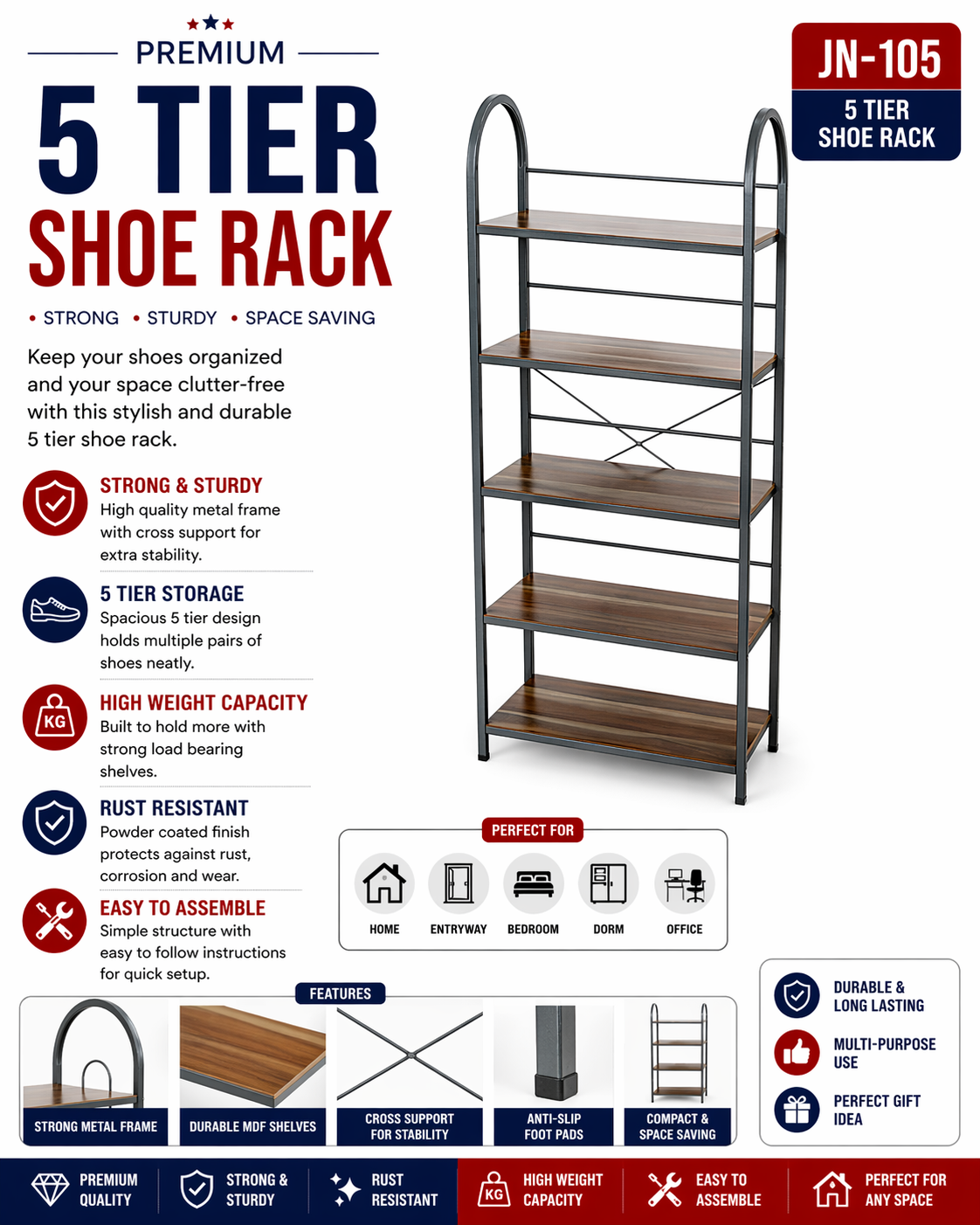JN-105 Shoe Rack