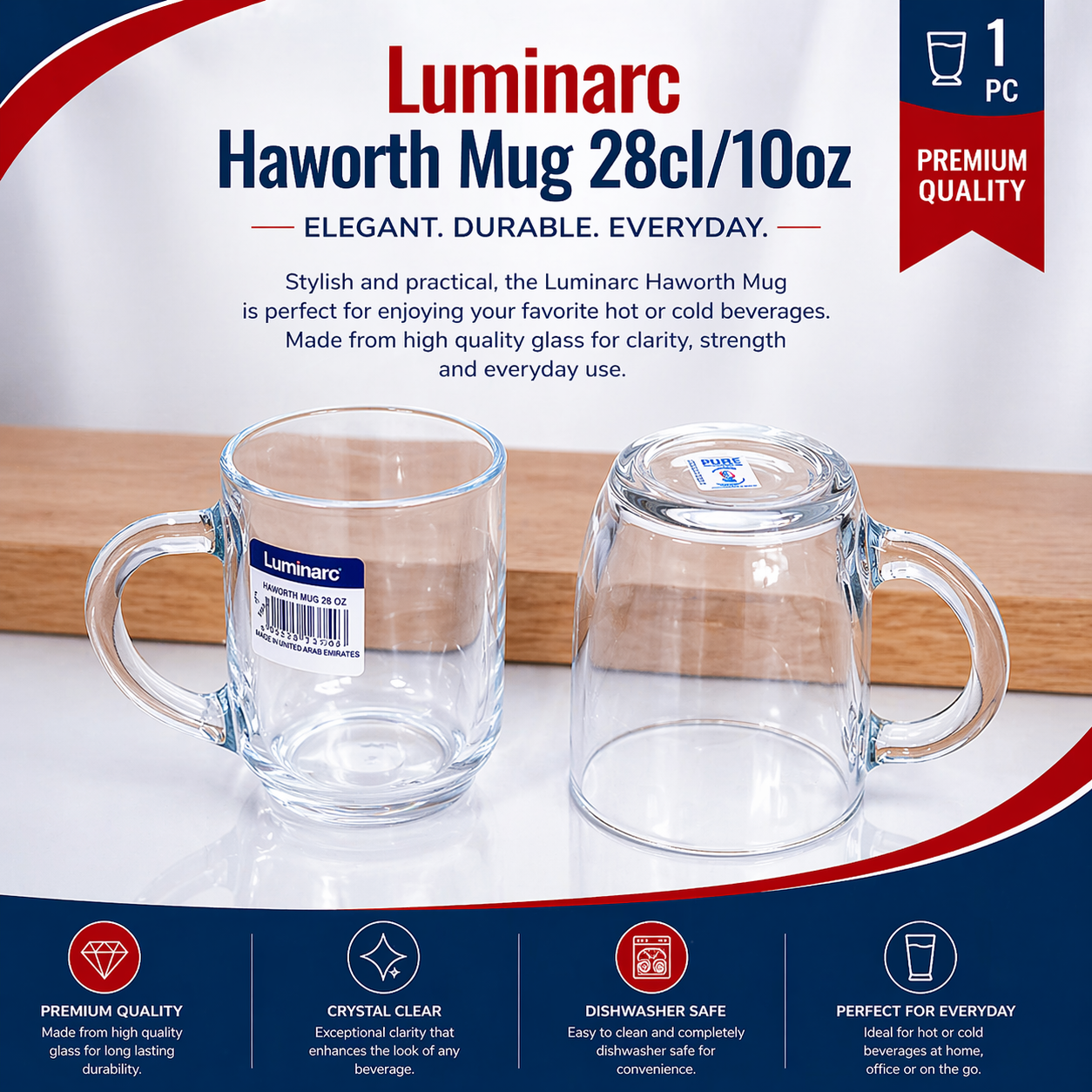 Luminarc Haworth 10oz 28cl B/Mug (model N1578)