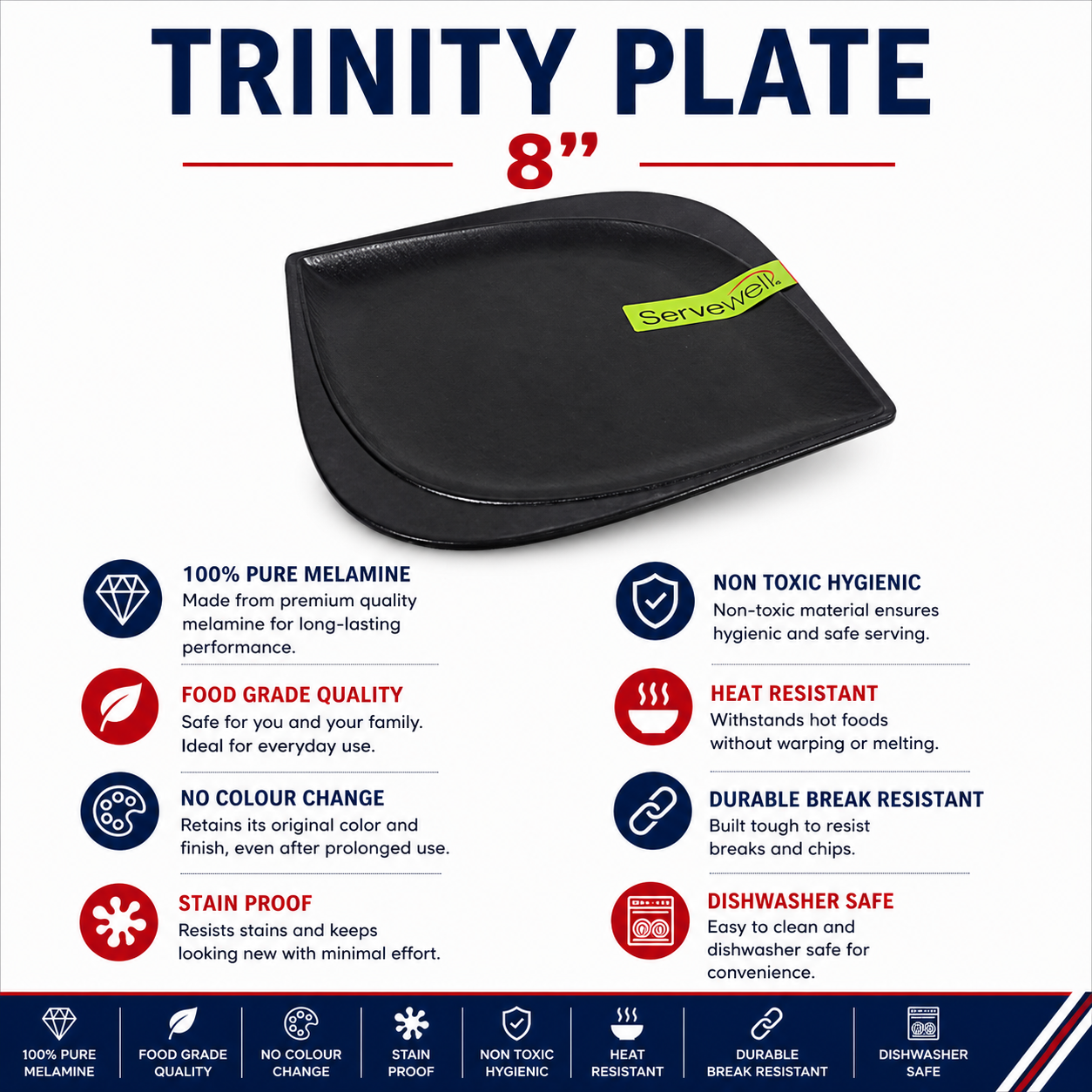 K-1054/B TRINITY PLATE 8"