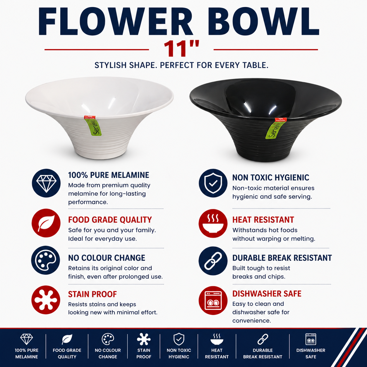 H-2213 FLOWER BOWL 11"
