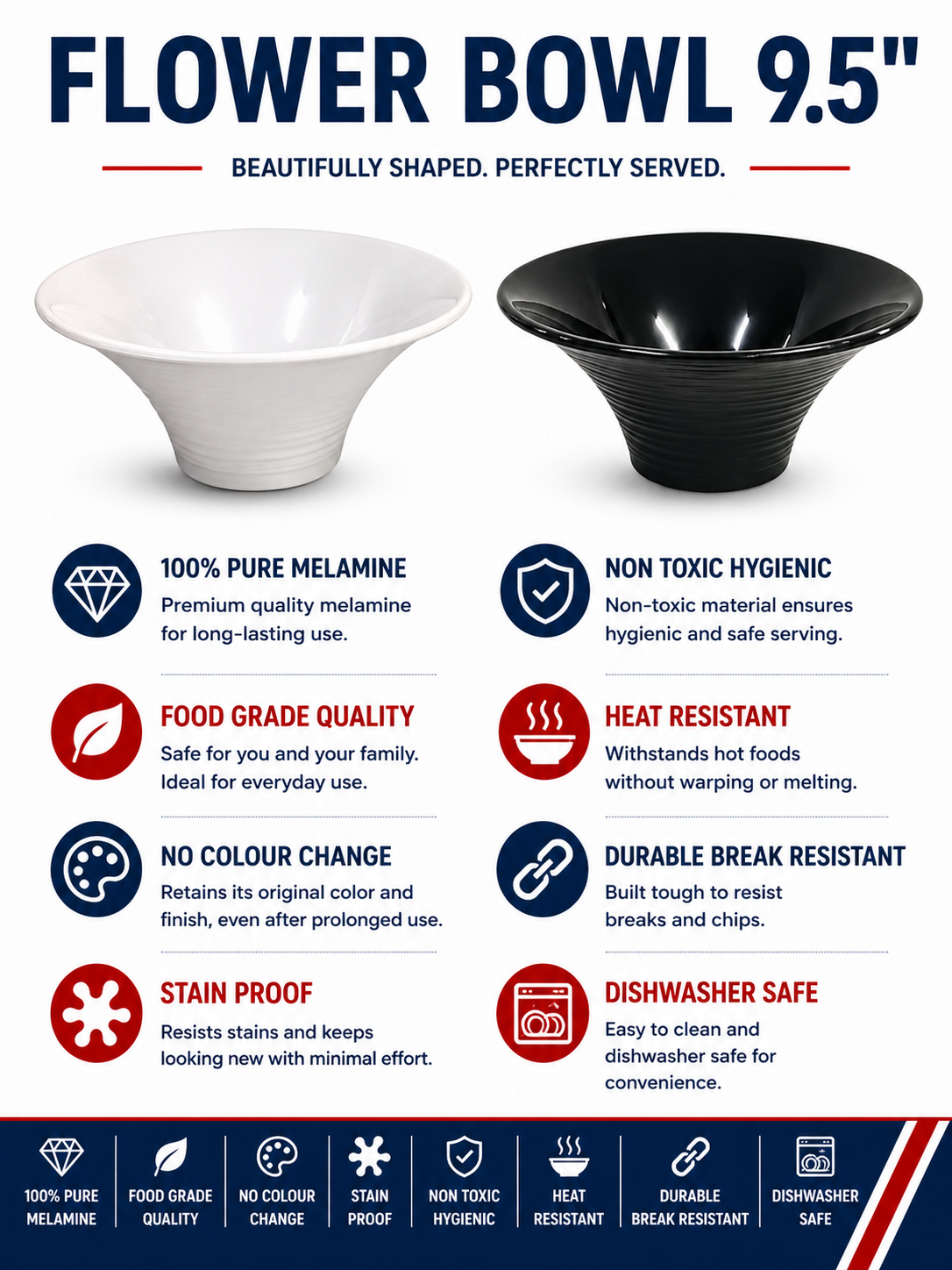 H-2212 FLOWER BOWL 9.5