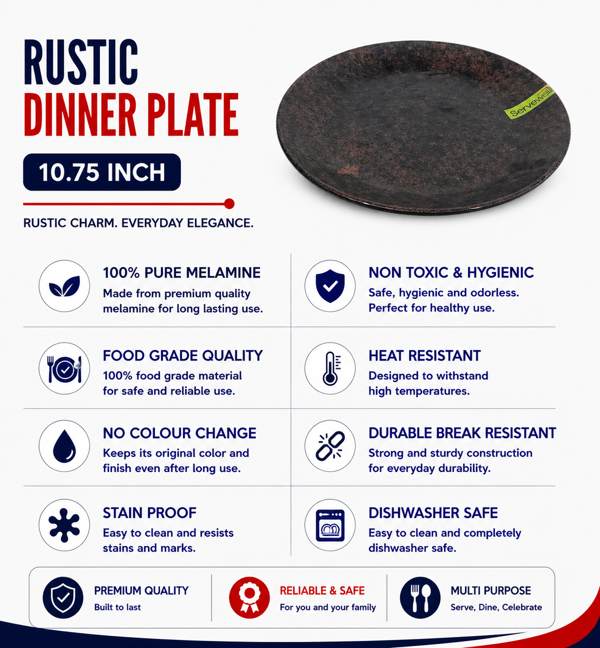 RUSTIC DINNER PLATE