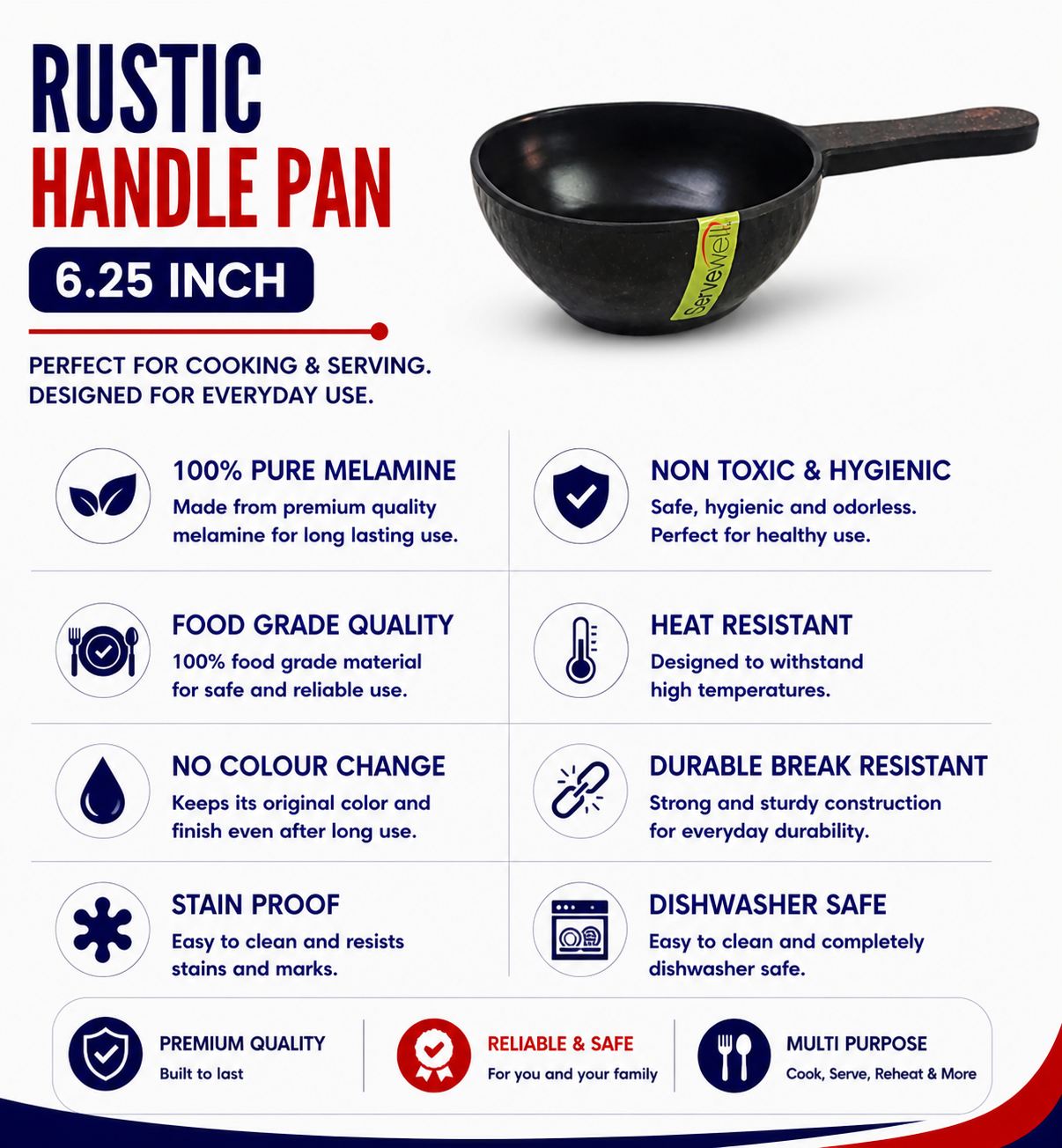 RUSTIC RUSTIC HANDLE PAN