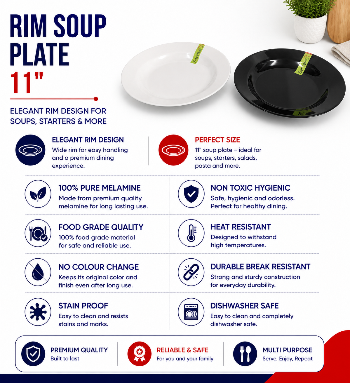 RIM SOUP PLATE 11"