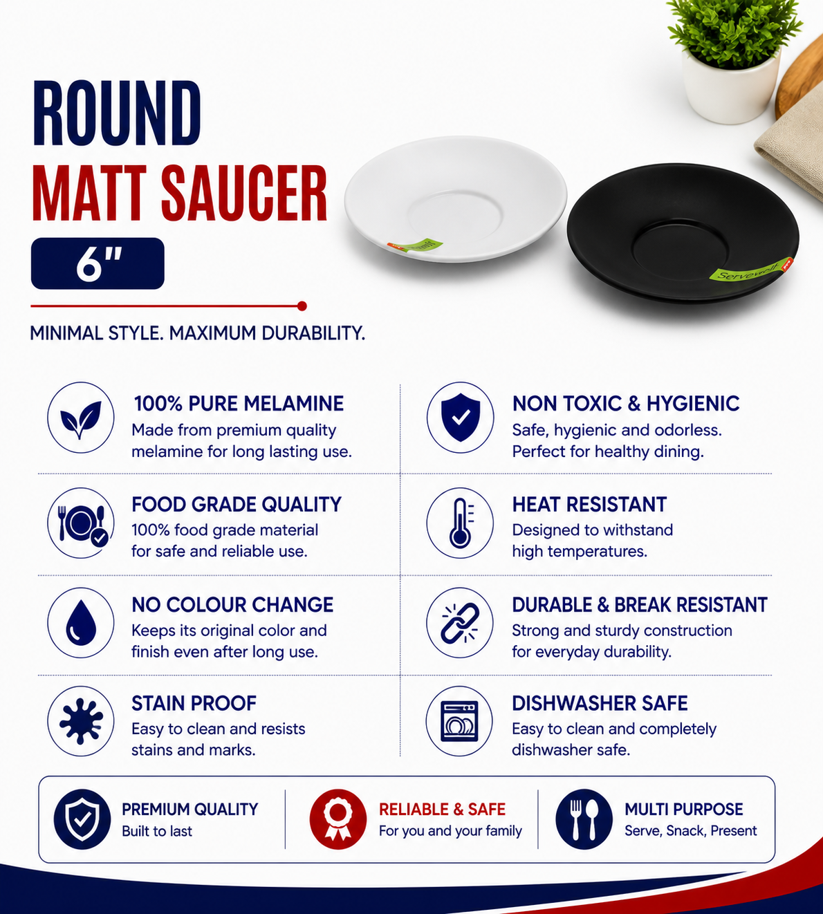 ROUND MATT SAUCER