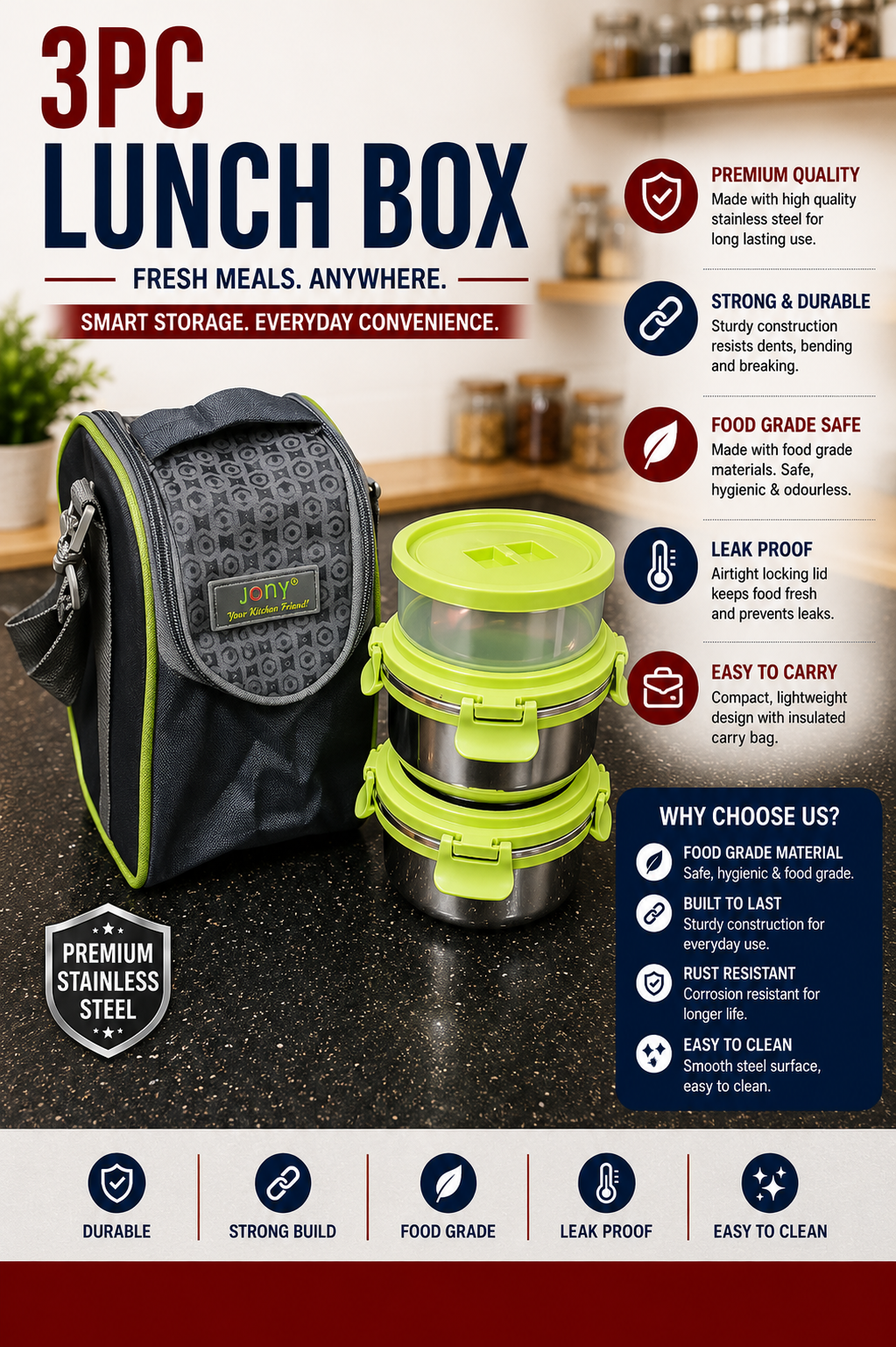 Lunch Box Set Divine (2pc, 3pc, 4pc)