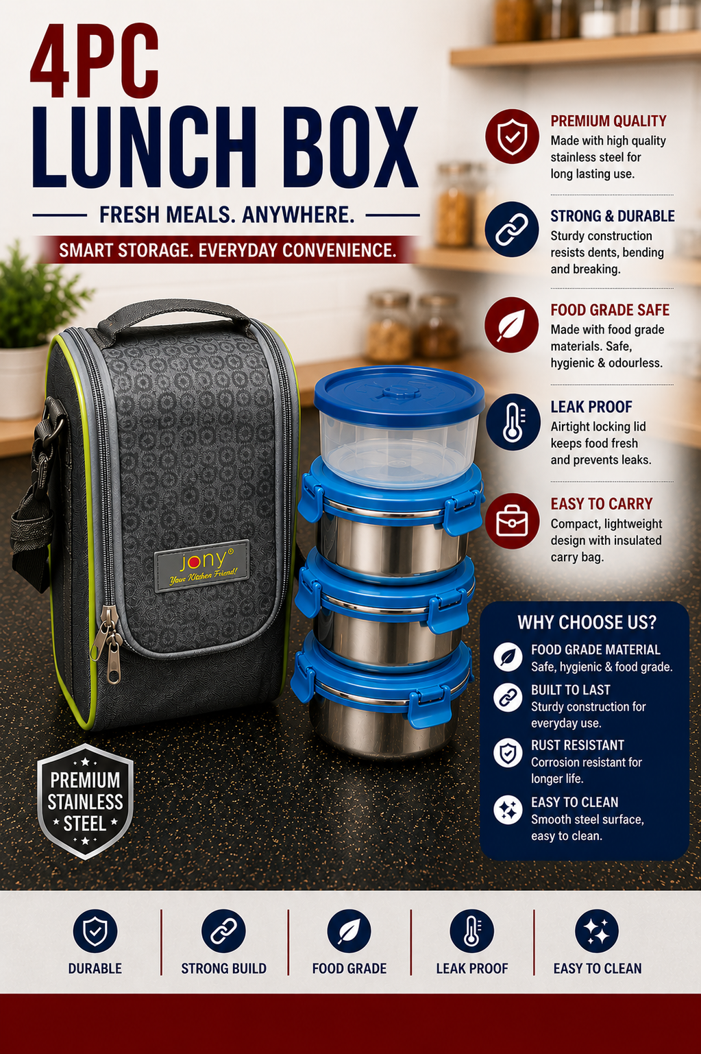 Lunch Box Set Divine (2pc, 3pc, 4pc)