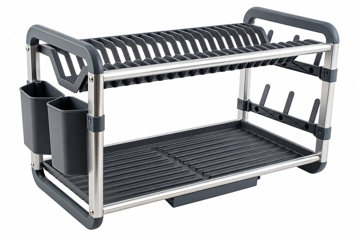 2 Layer Rust Free Aluminum Draining Rack