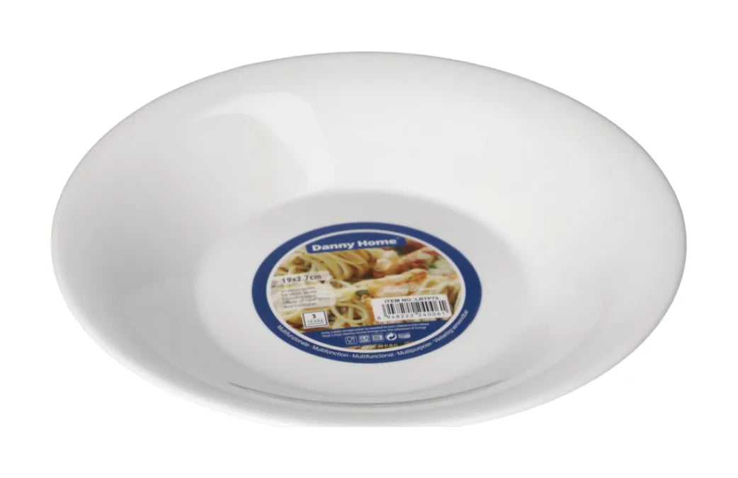 "7.5""Soup Plate 6pcs/inner box, Unit:Pcs 19*2.7cm Opal Glass"
