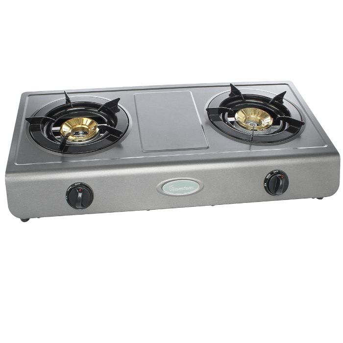 Ramtons Double Burner Gas Cooker Black