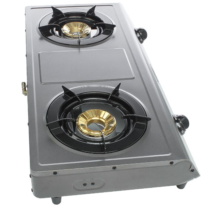 Ramtons Double Burner Gas Cooker Black