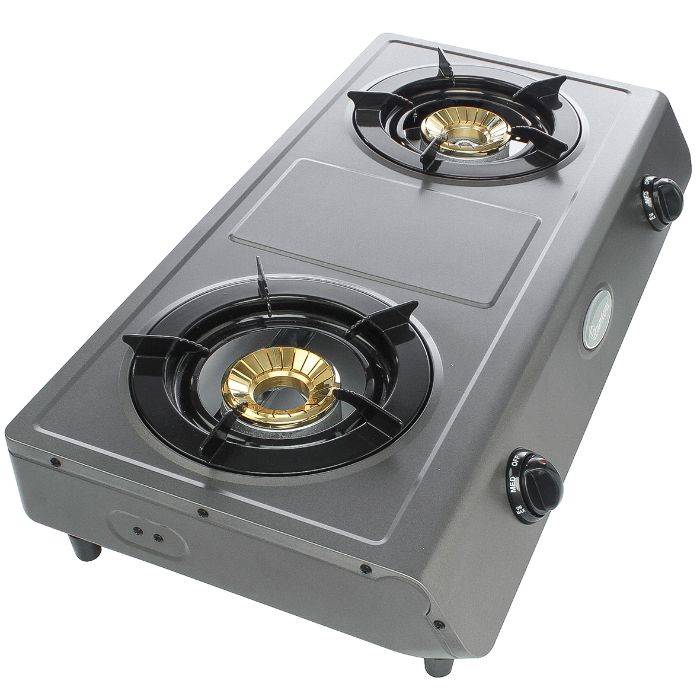 Ramtons Double Burner Gas Cooker Black
