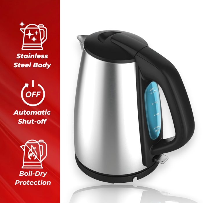 Ramtons S/Steel Euro Deluxe Cordless Kettle 1.8Lt