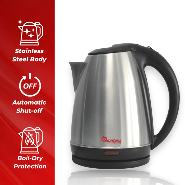 Ramtons S/Steel Corded Kettle 1.7Lt