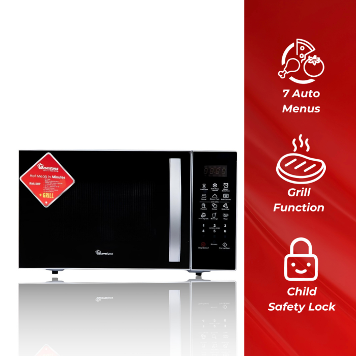 Ramtons 23Lts Microwave+Grill Silver