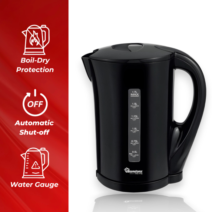 Ramtons 1.7Lt 360o Cordless Kettle Black