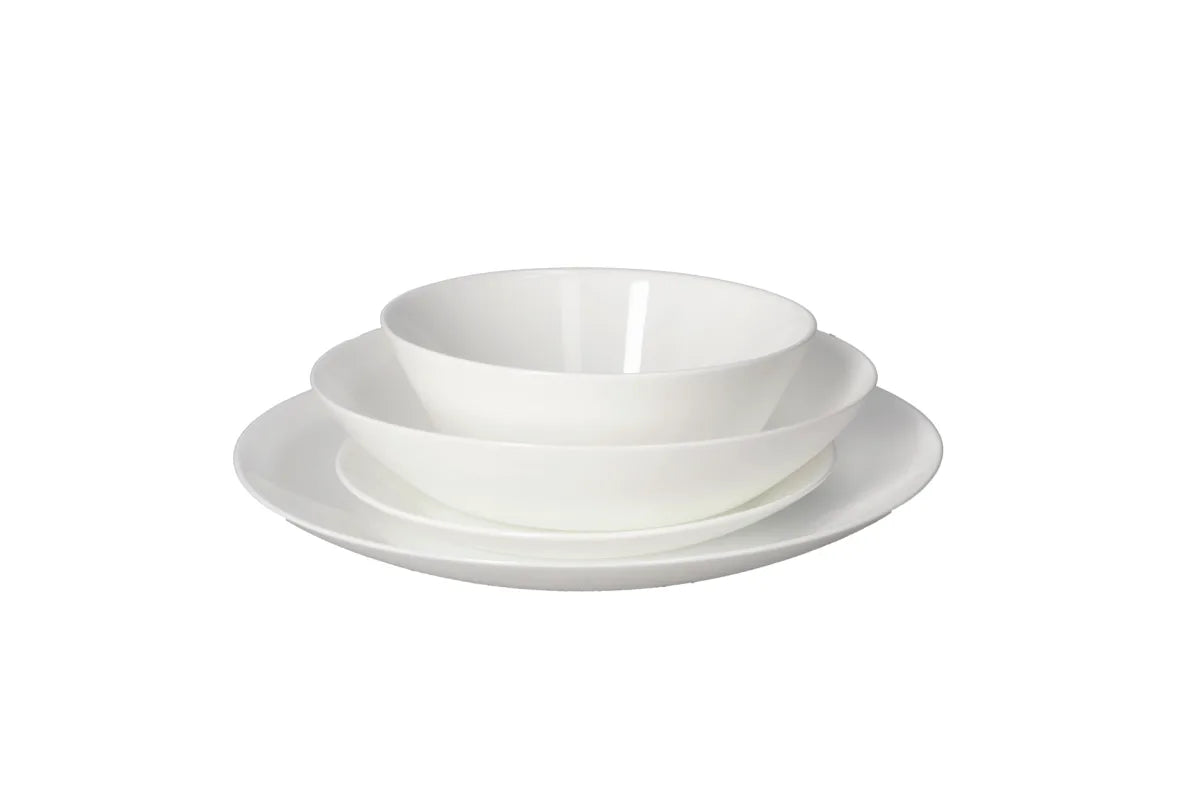 "WHITE 24pcs Dinner Set-Round 6""Bowl *6   7""Dessert Plate *6   8""Soup Plate*6   10""Dinner Plate*6"