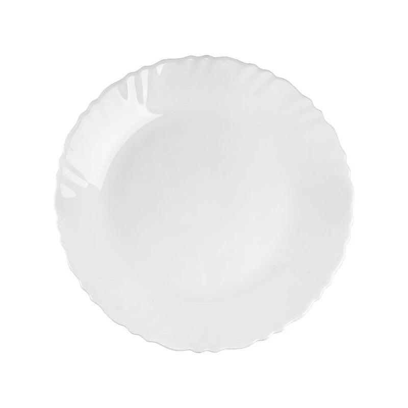 [P4468] Feston White Dessert Plate
