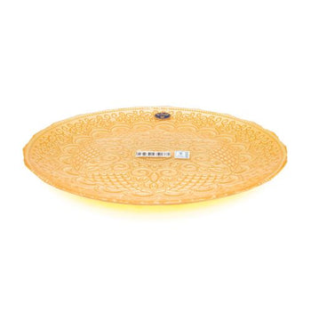 AMBER SERVING Glass Plate Without Base