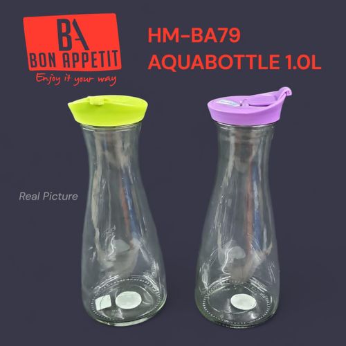 BA Shaped Water Bottle & Decanter 1L Pl Pourer Lid