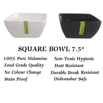 H-2221 SQUARE BOWL 7.5"