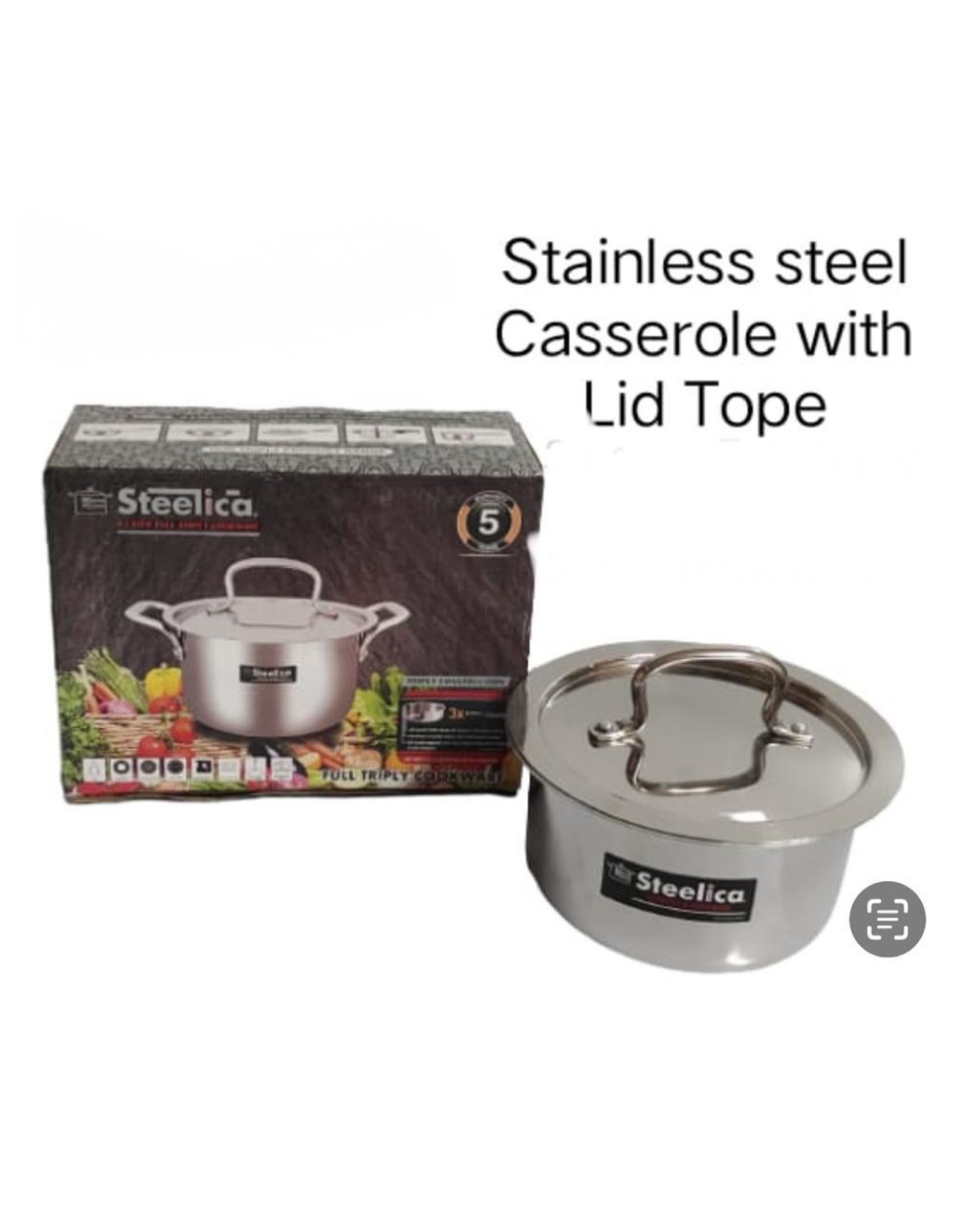 Stainless steel Casserole