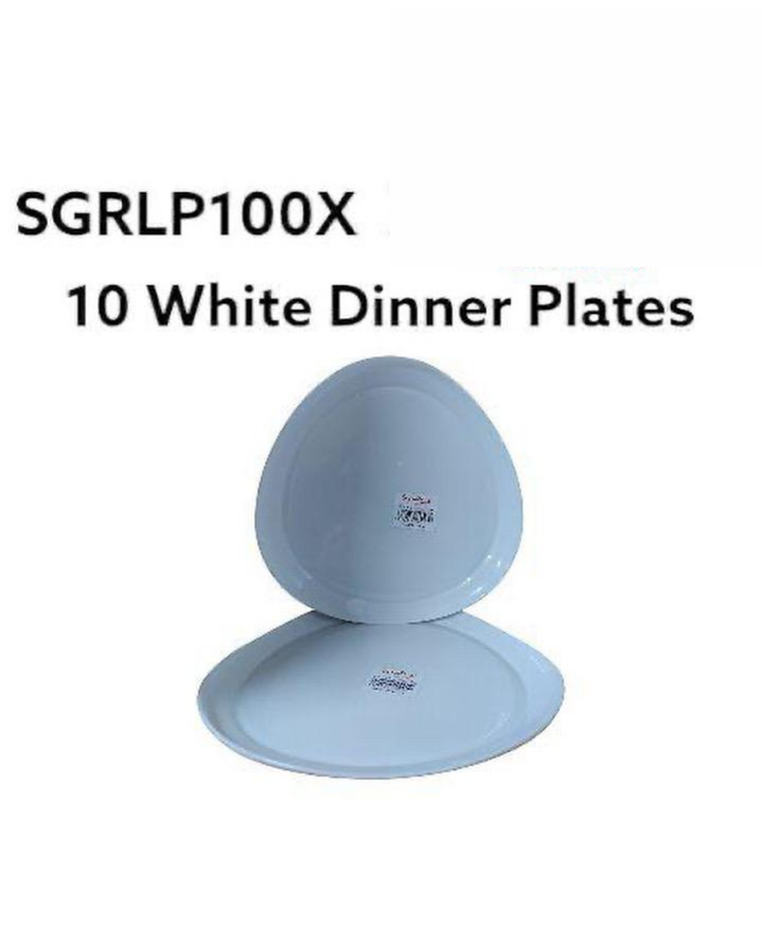 10" White Side Plate SGRLP10