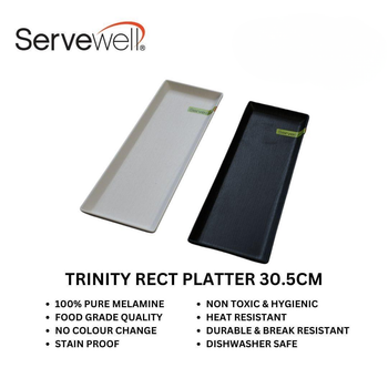 S-2724 - TRINITY RECT PLATTER 30.5CM