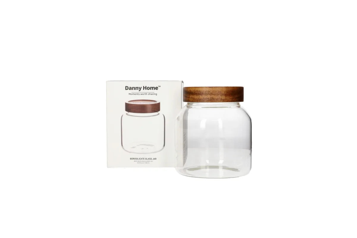 1300ml storage jar 13*13*14cm  glass