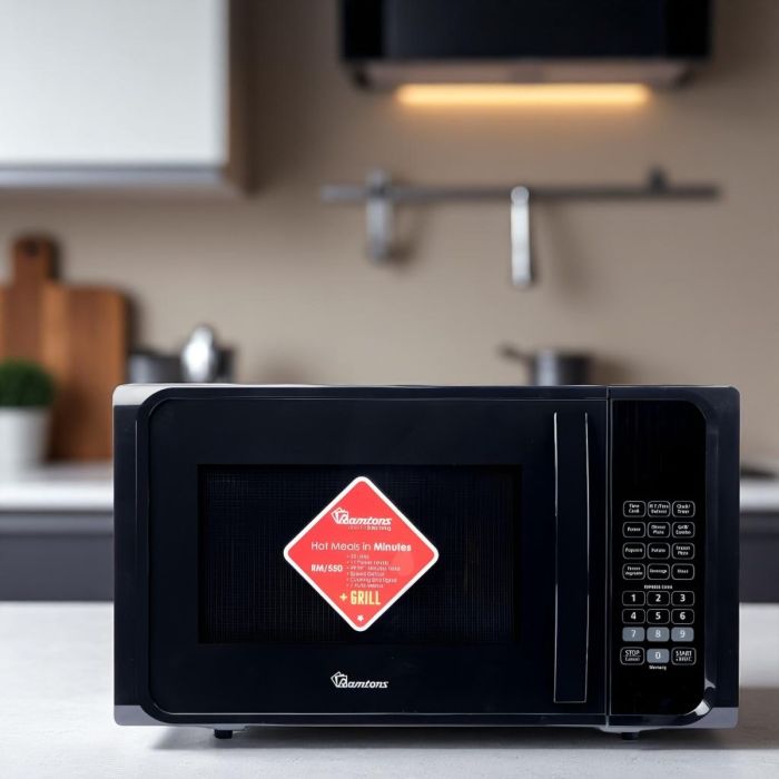 Ramtons 23Lts Microwave + Grill Black