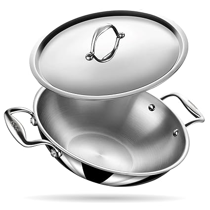 6.5L Triply Artisan Kadhai + Lid 30cm