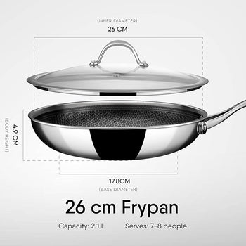 2L Artisan Hybrid Fry Pan + Lid 26cm