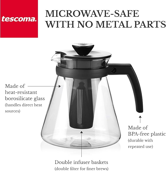 [TES0350] Tesc. Tea / Coffee Maker 1.7L W/Infuser Green