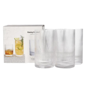 glass cup 4pcs/color box Unit:Set 7.5*14cm 430ml 263g