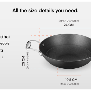 Blacksmith Hybrid Kadhai 24CM
