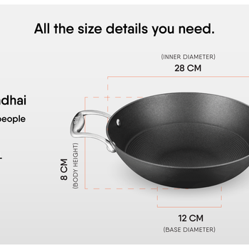 Blacksmith Hybrid Kadhai 28CM