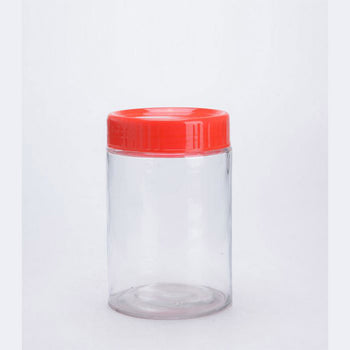 Red Plastic Cap Glass Jar 1280ml