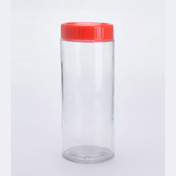Red Plastic Cap Glass Jar 2250ml