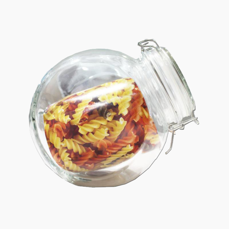 Wire Clip Slant Glass Jar 2088Ml