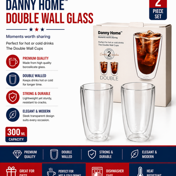 300ml double walled glass